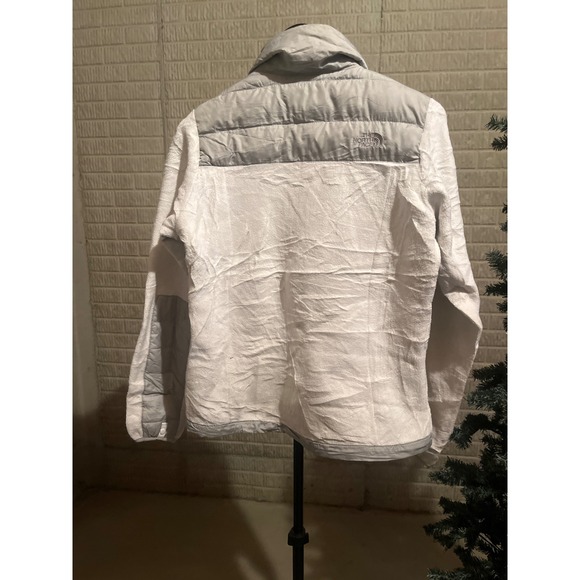 The North Face Women's Hybrid Fleece Down Jacket Size XS Light Gray White - Picture 2 of 3